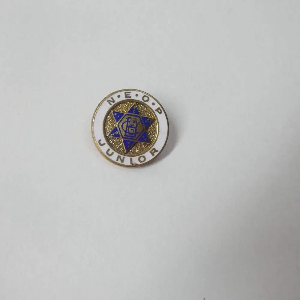 NEOP Junior New England Order of Protection Lapel Pin Vintage Enamel Fraternal